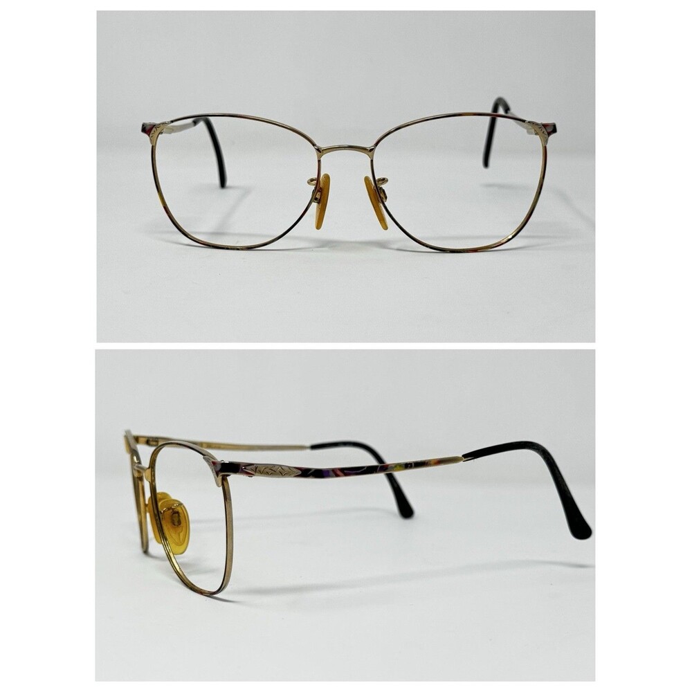 Tura Mod 756 BUR Gold Red Eyeglass Frames 54-16-135